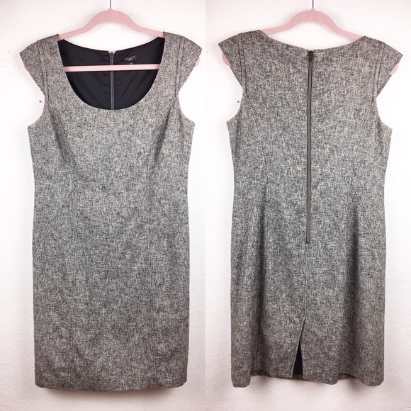 Ann Taylor Dresses & Skirts - ANN TAYLOR Grey Sheath Work Dress Cap Sleeves EUC